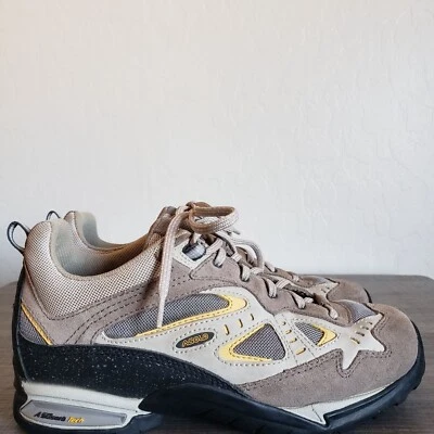 Zapato Asolo Heli Impermeable Cuero Senderismo Trail Parte Superior Baja Tostado Gamuza Talla Para Mujer 7 Foto 1 de 4