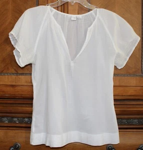 PURE DKNY White Light  Cotton Short Sleeve Top size Small - Picture 1 of 11