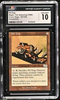 PIT TRAP Urza's Saga U CGC 10 MTG [Nostalgium] - Image 1 of 2