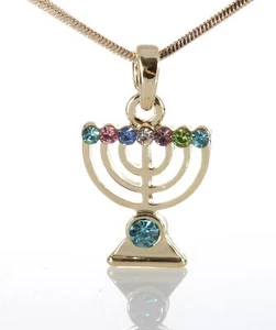 Soul Lamp Menorah Necklace LUCKY charm Amulet grand Pendant luxury Jewelry - Picture 1 of 6