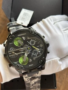 Reloj cronógrafo para hombre Diesel DZ7311 Mr.Daddy 2.0 esfera negra cuero multicolor - Imagen 1 de 8