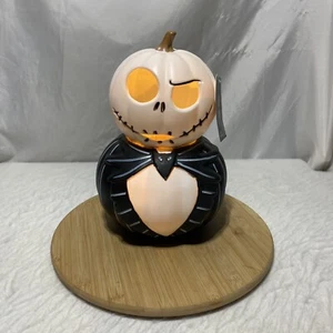 Nightmare Before Christmas Black & White Light-up Jack Skellington Pumpkin Stack - Picture 1 of 10