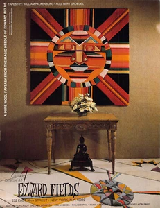 1979 Print Ad Edward Fields Wool Rug & Tapestry William Falkenburg BERT GROEDEL - Picture 1 of 3