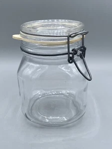 Tarro de conservas vintage sello de goma marcado solo vidrio Fidenza idea en Vetro Italia - Imagen 1 de 4