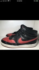 Nike Mens Court Vision Mid DM8682-001 Red Basketball Shoes Sneakers Size 11.5 - Picture 1 of 11