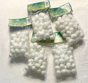 Vtg Easter Craft-Miniature 1” White Plastic Small Bird Fake Egg Lot 216 Darice - Picture 1 of 12