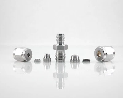 STAINLESS STEEL 316 REDUCING UNION 3/16 in x 1/8 in TUBE OD GYROLOK HOKE 3RU2316 - Image 1 of 4