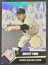 Whitey Ford Jerse 2004 Topps Game Worn Jersey #WF  Nice Card HOFNew York Yankees