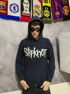 Vintage Y2K Slipknot Big Logo Hoodie Rock Band Tour Retro Schwarz Gr. S - Bild 1 von 17