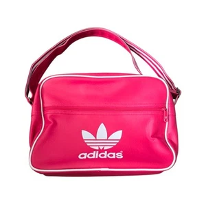 Adidas Originals Messenger Bag Pink Trefoil Logo Shoulder Retro Style - Picture 1 of 17