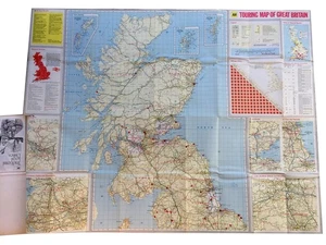 Vintage Great Britain Map - m78 - Foto 1 di 2