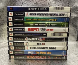Sony PlayStation 2 Video Game Bundle (11) DDR Extreme, FIFA, Matt Hoffman BMX 2 - Picture 1 of 5