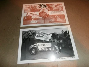 Smokey Snellbaker Lynn Paxton handsignierte Fotokarten PA Sprint Autorennfahrer - Bild 1 von 5