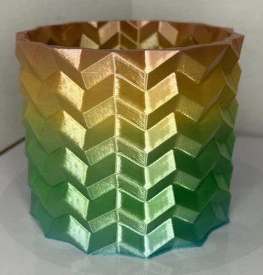 3d printed Silk Multicolor Indoor Flower Pot Free Shipping - Image 1 of 4
