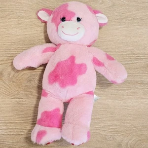 Build a Bear Workshop 2022 Strawberry Milkshake rosa Kuh Plüsch gefleckt - Bild 1 von 10