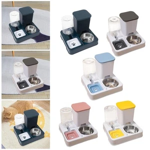 Automatic Dog Cat Feeder 2 in 1 Feeder and Water Dispenser Detachable Double - Picture 1 of 28
