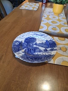 Vintage Myott & Son Staffordshire England's Charm Collectors Plate -Blue & White - Picture 1 of 7