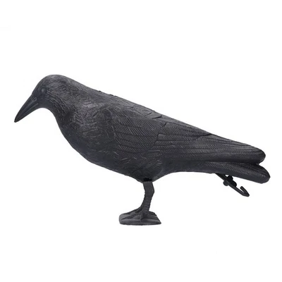 Simulation Plastic Crow Statue Hunting Bait Decoys Tool for Outdoor Garden - image 1 of 4