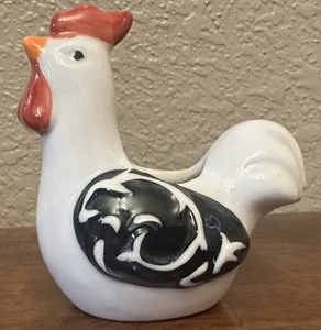 Cracker Barrel Hahn Zahnstocherhalter in Schwarz und Weiß - Bild 1 von 5