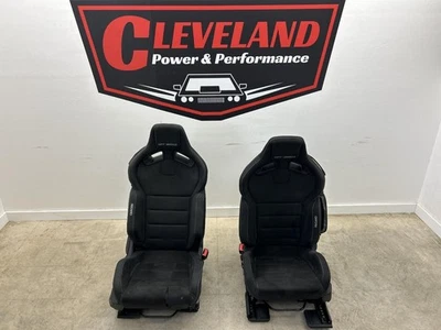 2018-2020 Mustang Shelby GT350 OEM Front RECARO Seats Manual Tracks Suede Cloth - Image 1 of 4