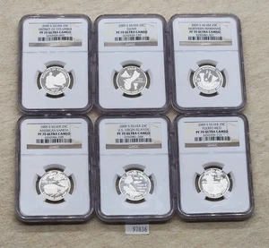 WPCoins ~ 2009-S Set of 6 NGC PR70 Ultra Cameo Quarter Set - DC & Territories - Picture 1 of 7
