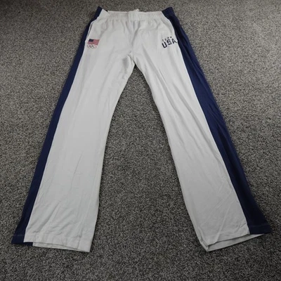 Calça de moletom Team USA masculina S branca azul skims olímpica Estados Unidos - Imagem 1 de 4