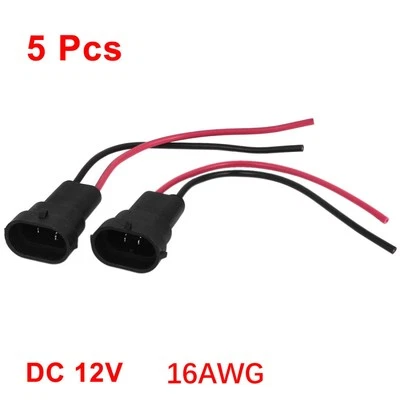 5 piezas 16AWG DC 12V H11 bombilla de faro macho arnés de cable conector adaptadores de enchufe Foto 1 de 3