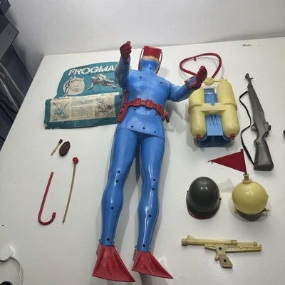 1961 Remco Frogman Scuba Diver 25” w/ Accessories Manual U.S. Navy Commando - Image 1 of 4