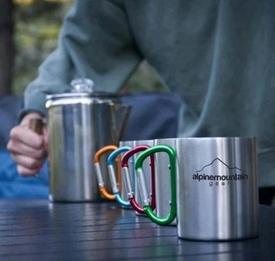 💥Mountain Gear Outdoor Gift Set 5 Pc. Stainless Steel Coffee Coffee Percolator - Image 1 of 4