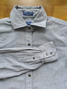Faconnable Shirt S Gray Chambray Vintage USA Made Buttondown Tailored French - Picture 1 of 5