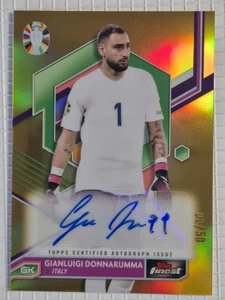 Gianluigi Donnarumma Topps Finest Gold Auto 02/50  - Picture 1 of 2