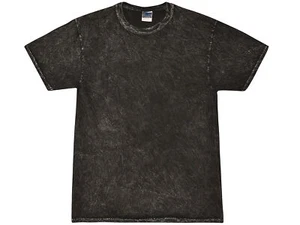 Vintage Mineral Wash schwarzes T-Shirt Kinder & Erwachsene S - 5XL Kurzarm 100% Baumwolle - Bild 1 von 1