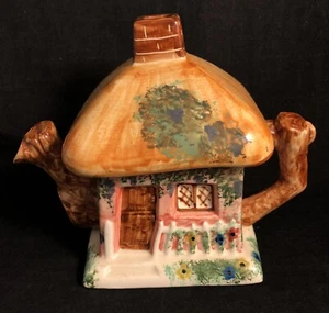 Small Tony Carter English Cottage Teapot Art Pottery Ceramic Hand Painted 1994 - Bild 1 von 10