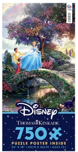 NEW THOMAS KINKADE DISNEY Cinderella Wishes Upon a Dream Jigsaw Puzzle 750 Pc - Picture 1 of 6