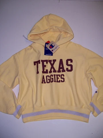 Champion oversize crop Texas A & M University Aggies Hoodie Sweatshirt M Women's Cover