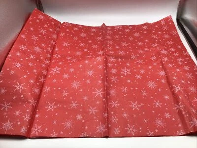 Tissue Paper Printed Christmas Holiday Snowflake Red 13 Sheets 20"x23"  - Image 1 of 4