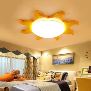 Acrylic Sun Shape Flush Light Ceiling Lamp Children Room Kindergarten Fixture - Picture 1 of 7