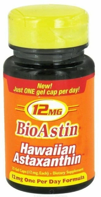 Nutrex Hawaii Bioastin Hawaiian Astaxantina 12 mg 25 cápsulas de gel. S32 Foto 1 de 1