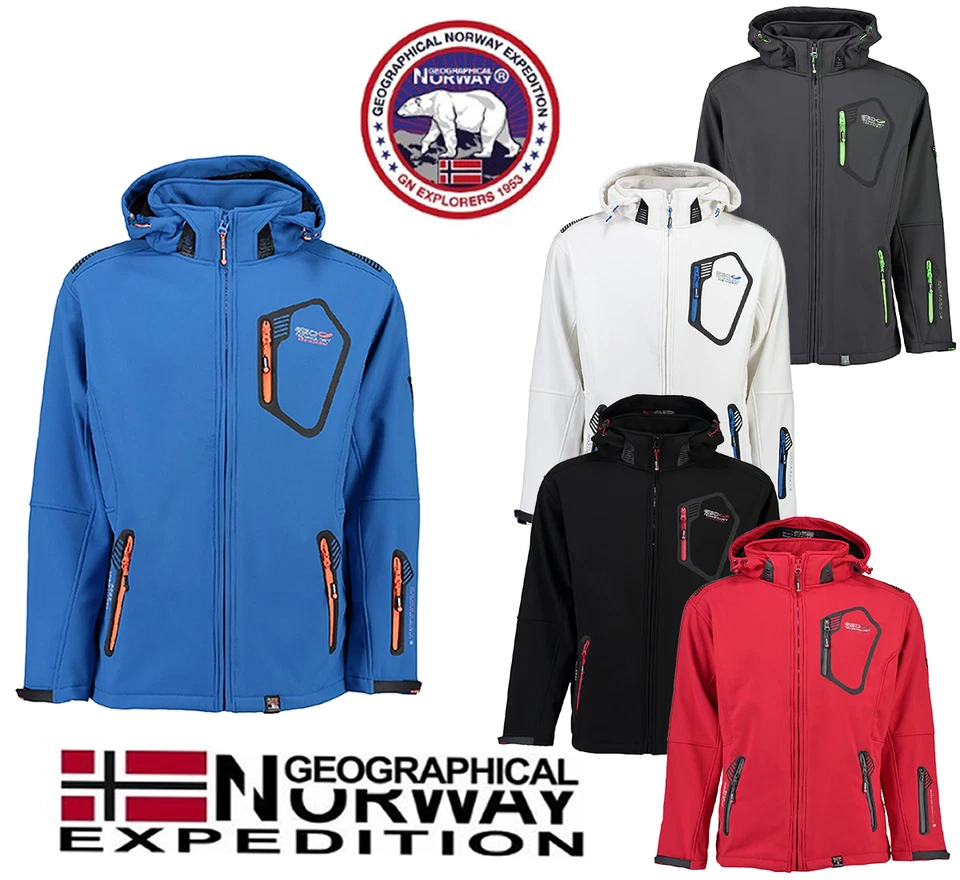OFFICIAL GEOGRAPHICAL NORWAY TEPHILINE MEN'S SOFTSHELL RAIN SPORTS JACKET - Image 1 of 1