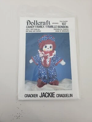 Vintage Uncut Dollcraft Candy Family Style 107 Cracker Jackie Doll Pattern... - Image 1 of 4