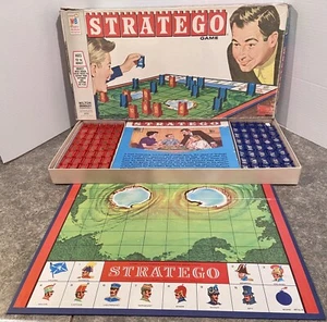 Vintage 1961 Stratego Board Game Item 4916 One Tile Missing Milton Bradley 1961 - Picture 1 of 12