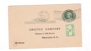 1953 W. MIAMI, FL. STUS SERVICE CENTER CHILTON AUTO POSTAL CARD REVALUED - Picture 1 of 2