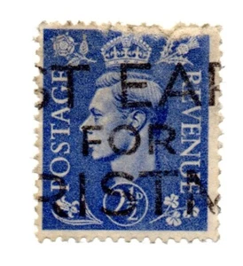 Great Britain 1941, George VI, blue, upper small damage, 2 1/2D - Picture 1 of 2
