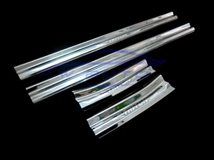 4 DOOR STAINLESS STEEL SCUFF PLATE FITS MITSUBISHI L200 TRITON MN ML UTE 05-15 - Picture 1 of 4