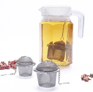 1 Stainless Steel Tea Infuser Ball -Mesh Loose Leaf Herb Strainer Secure Locking - Picture 1 of 4