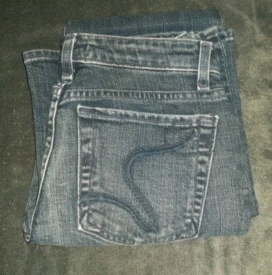 Pantalones de mezclilla Blujeanious clásicos lavados corte bootcut distress tiro bajo 24 28" nuevos Foto 1 de 4