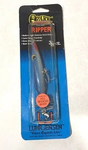 Luhr Jensen RIPPER Ozark Wood Plug Lure Silver Blue Spkle Top Prop Topwater NEW - Picture 1 of 6