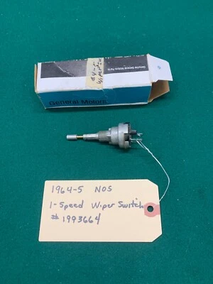 1964-65 NOS Oldsmobile F-85, Cutlass, 442 (1)-speed Wiper/Washer Switch - Image 1 of 4
