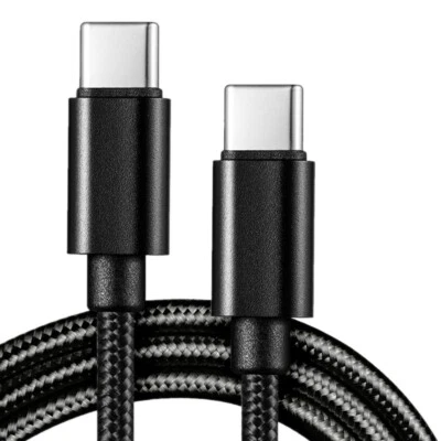 USB-C to USB-C Cable Male Type-C Cable Cord Fast Charger Charging Data Sync - Image 1 of 4