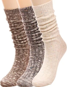 Women's Slouch Socks Winter Knee High Scrunch Socks Calf SocksSoft Long Slouc... - Picture 1 of 9